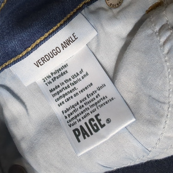 Paige Verdugo Ankle Blue Wash Jeans women size 29 - Picture 4 of 14